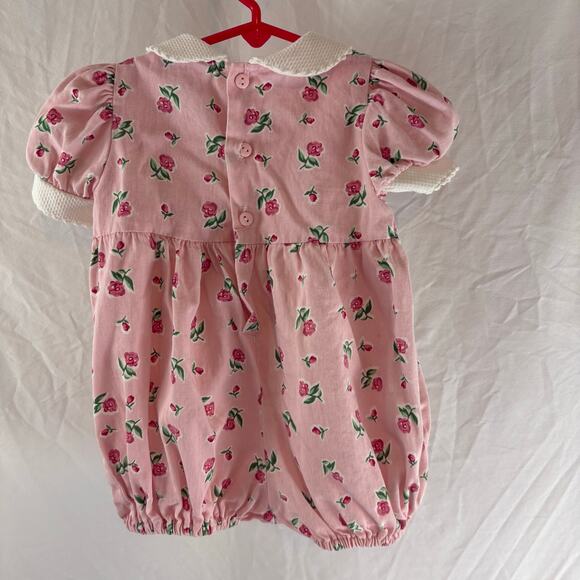 Hartstrings Vintage Floral Bubble Romper Peter Pan Collar 12 Months - Picture 2 of 8
